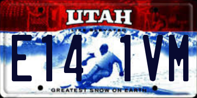 UT license plate E141VM