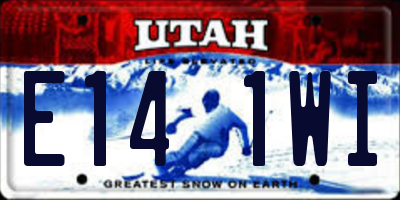 UT license plate E141WI