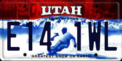 UT license plate E141WL
