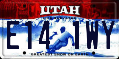 UT license plate E141WY