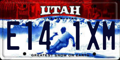 UT license plate E141XM