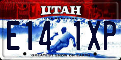 UT license plate E141XP