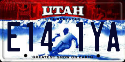 UT license plate E141YA