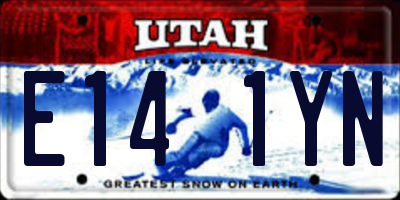UT license plate E141YN