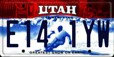 UT license plate E141YW