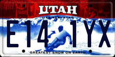 UT license plate E141YX