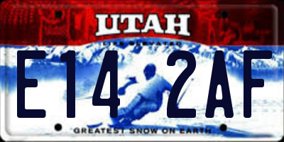 UT license plate E142AF