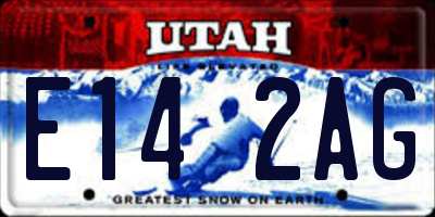 UT license plate E142AG