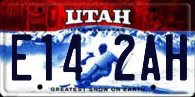UT license plate E142AH