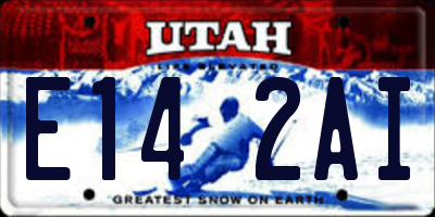 UT license plate E142AI