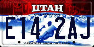UT license plate E142AJ