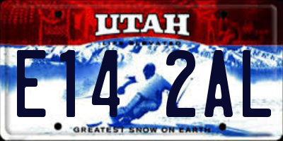 UT license plate E142AL