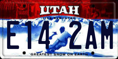 UT license plate E142AM