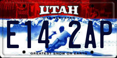 UT license plate E142AP