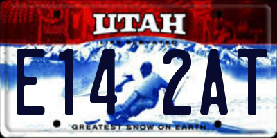 UT license plate E142AT
