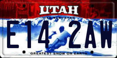 UT license plate E142AW