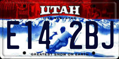 UT license plate E142BJ
