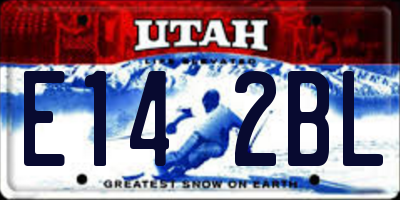 UT license plate E142BL