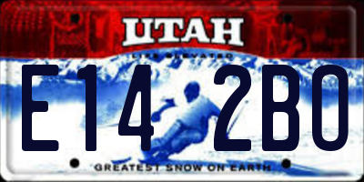 UT license plate E142BO