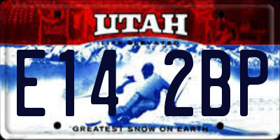 UT license plate E142BP