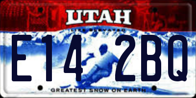 UT license plate E142BQ