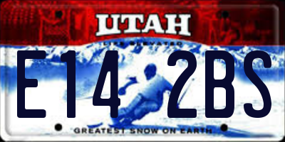 UT license plate E142BS