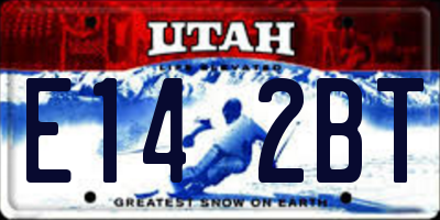 UT license plate E142BT