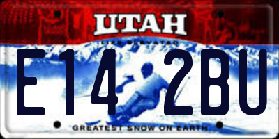 UT license plate E142BU