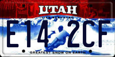 UT license plate E142CF
