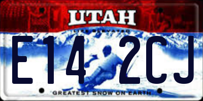 UT license plate E142CJ