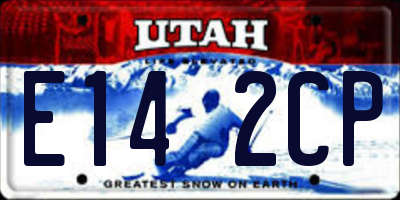 UT license plate E142CP