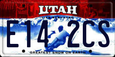 UT license plate E142CS