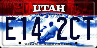 UT license plate E142CT