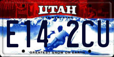 UT license plate E142CU