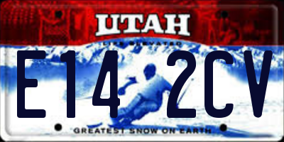 UT license plate E142CV