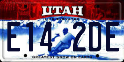UT license plate E142DE