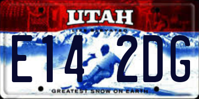 UT license plate E142DG