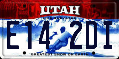 UT license plate E142DI