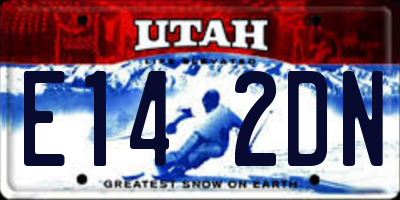 UT license plate E142DN