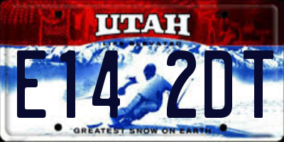 UT license plate E142DT