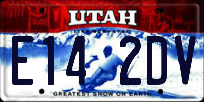 UT license plate E142DV