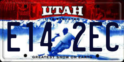 UT license plate E142EC