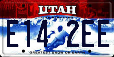 UT license plate E142EE