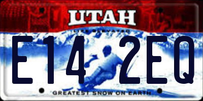 UT license plate E142EQ