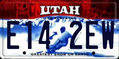 UT license plate E142EW