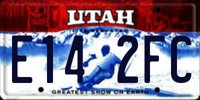 UT license plate E142FC