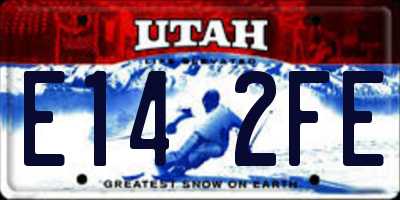 UT license plate E142FE