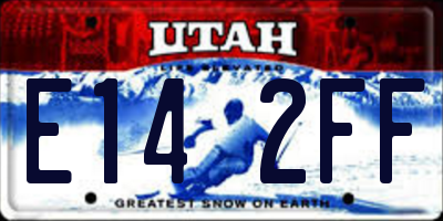 UT license plate E142FF
