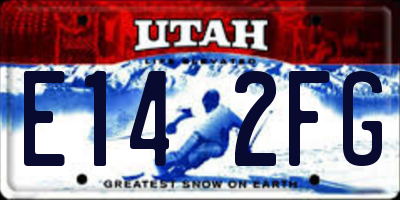 UT license plate E142FG