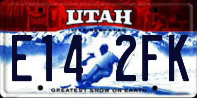 UT license plate E142FK